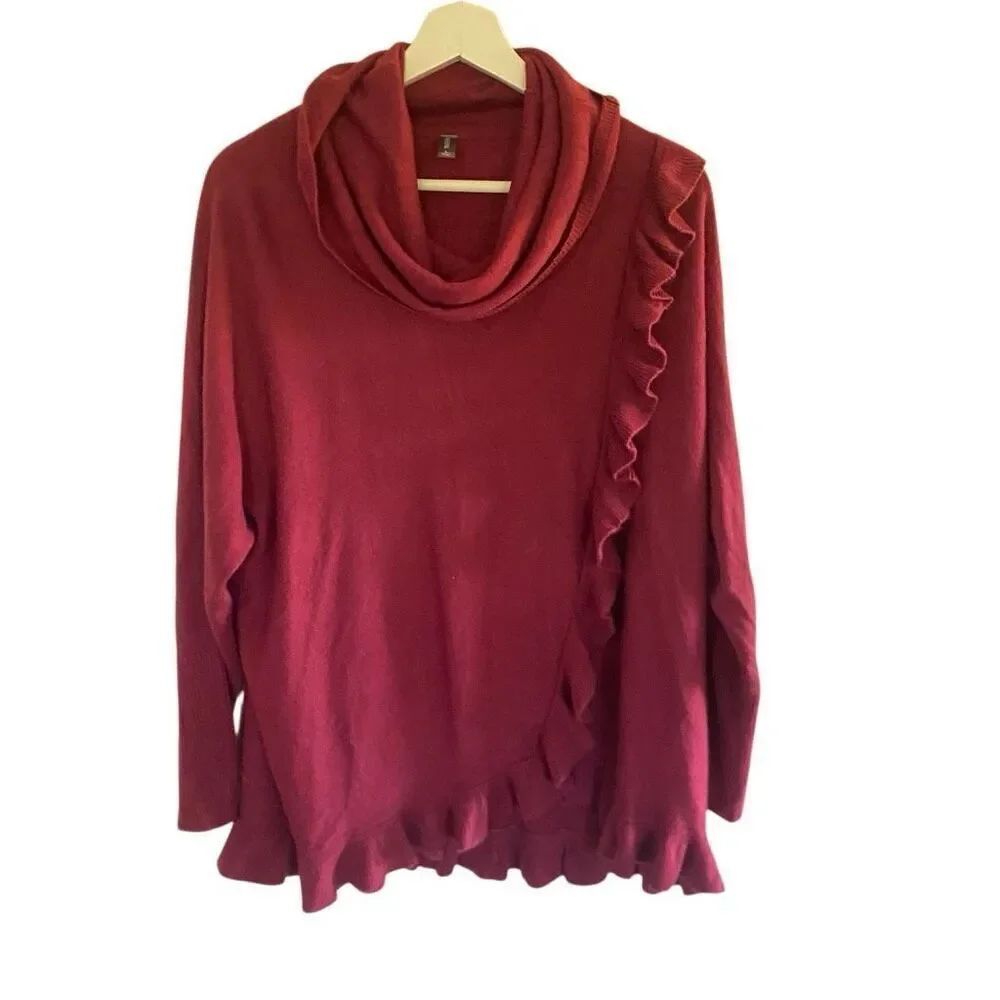Massini large sweater ruffle pinkish purple